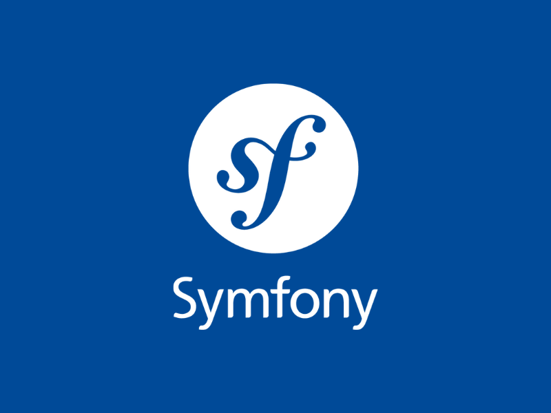 Symfony Logo on blue background
